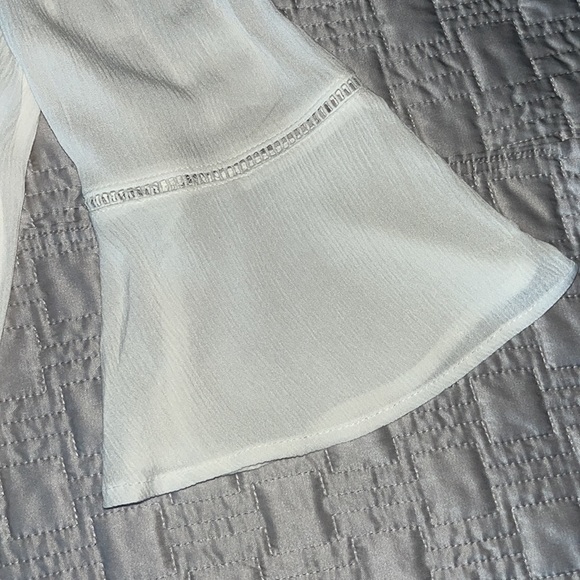 BOHO Off The Shoulder 3/4 Bell Sleeve Lined Dress - Picture 5 of 8